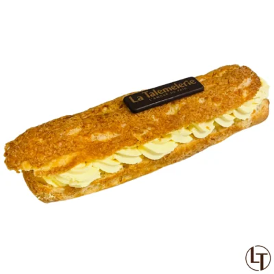 Éclair pêche jaune dans Pâtisseries, Pâtisseries individuelles à la boulangerie pâtisserie La Talemelerie